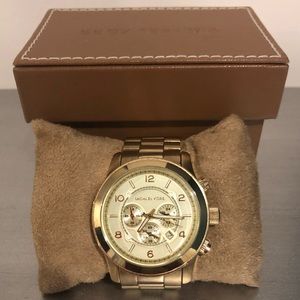 Michael Kors Gold Large Runway Watch 45mm